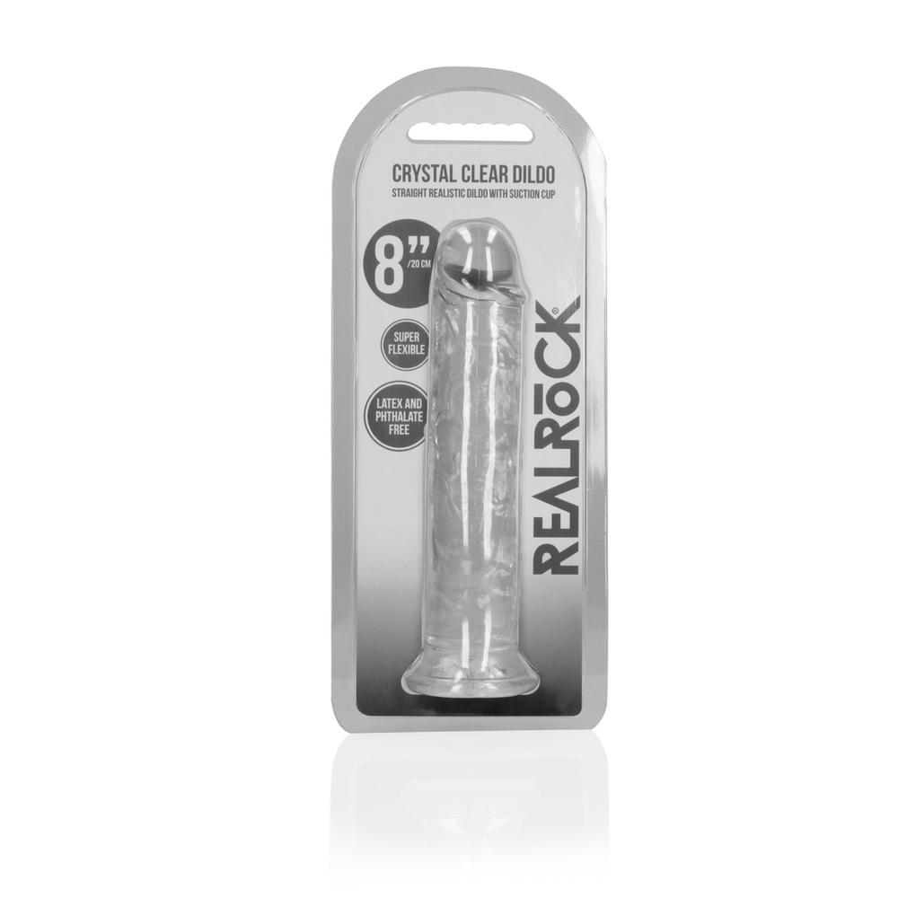 Realrock Realistické dildo s přísavkou 22 cm - transparentní - Image 6