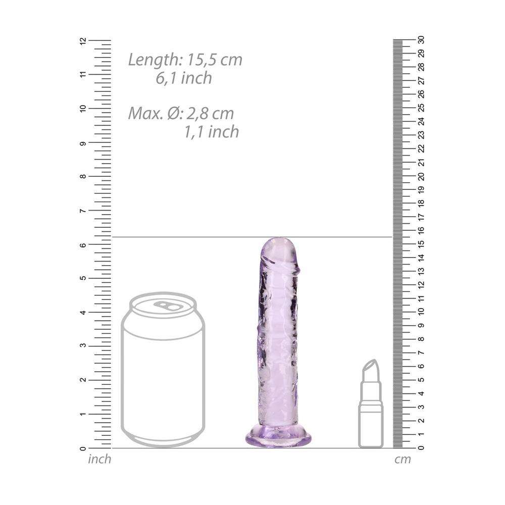 Realrock Realistické dildo s přísavkou 15,5 cm - fialové - Image 4