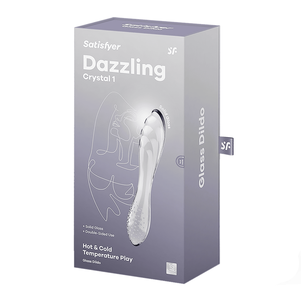 Satisfyer Dazzling Crystal 1 oboustranné skleněné dildo - transparentní - Obrázek 6