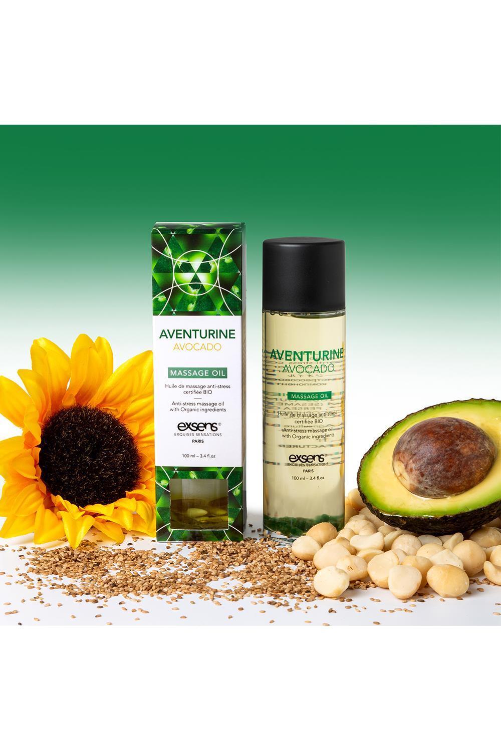 exsens Organic masážní olej - Aventurine avocado 100 ml - Image 3