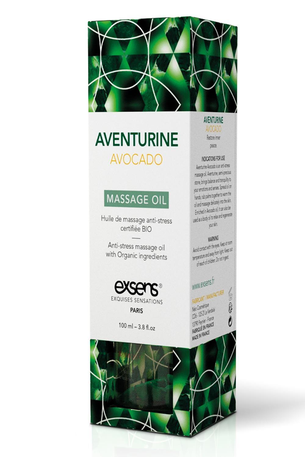 exsens Organic masážní olej - Aventurine avocado 100 ml - Image 5
