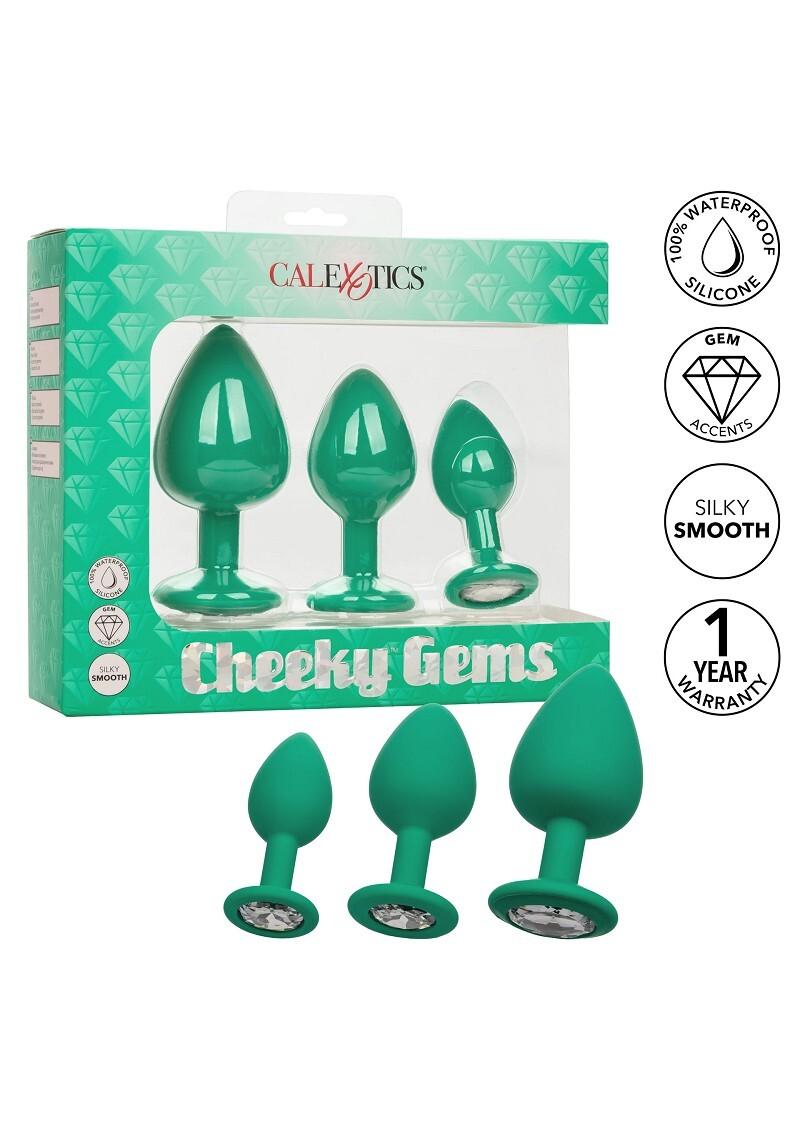 Cheeky Gems sada análních kolíků - zelená - Image 4