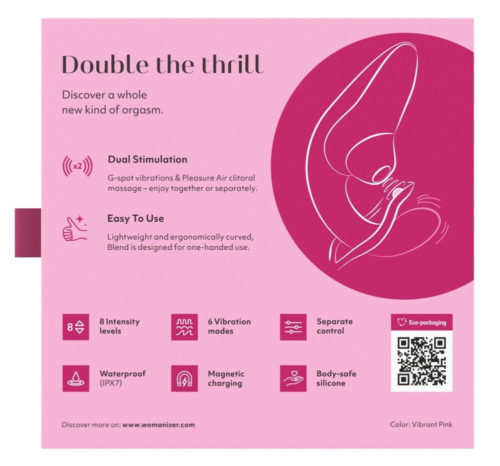 Womanizer Blend vibrátor a stimulátor klitorisu 2 v 1 – Vibrant Pink