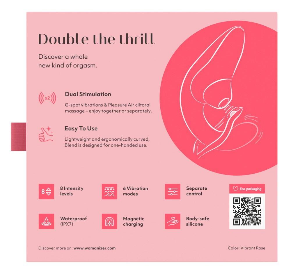 Womanizer Blend vibrátor a stimulátor klitorisu 2 v 1 – Vibrant Rose