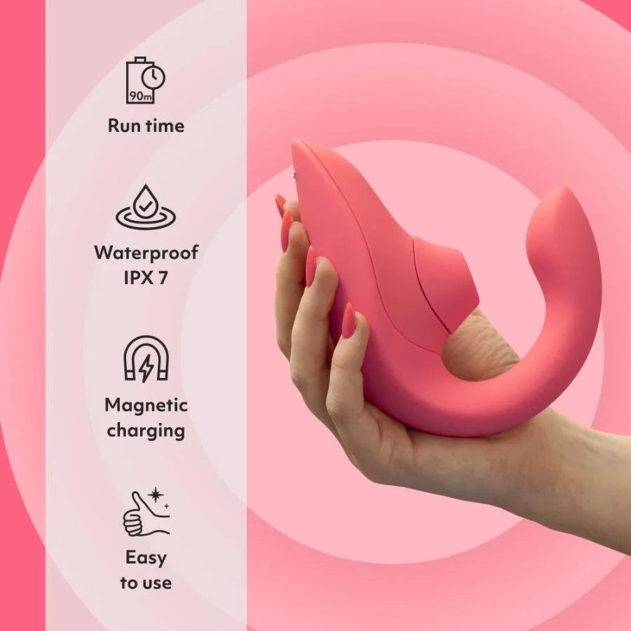 Womanizer Blend vibrátor a stimulátor klitorisu 2 v 1 – Vibrant Rose