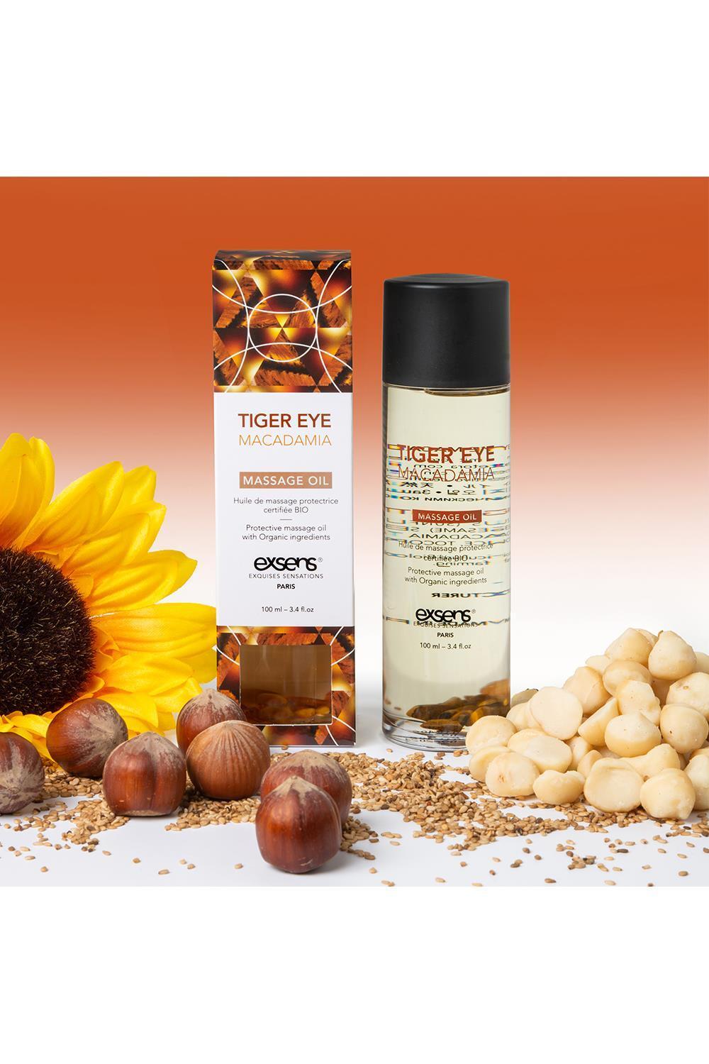 exsens Organic masážní olej - Tiger eye Macadamia 100 ml - Image 2