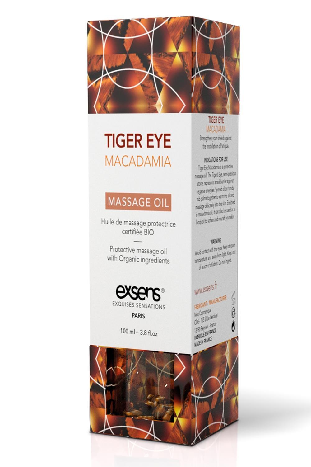 exsens Organic masážní olej - Tiger eye Macadamia 100 ml - Image 4