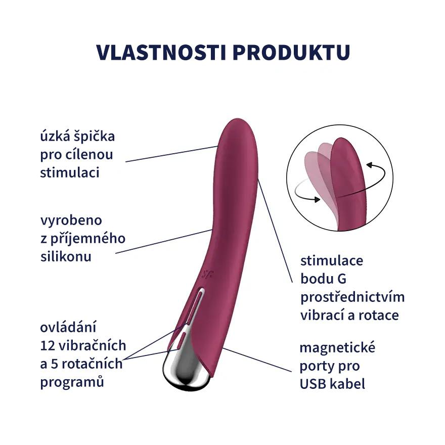 Satisfyer Spinning Vibe 1 vibrátor - vínový - Obrázek 7