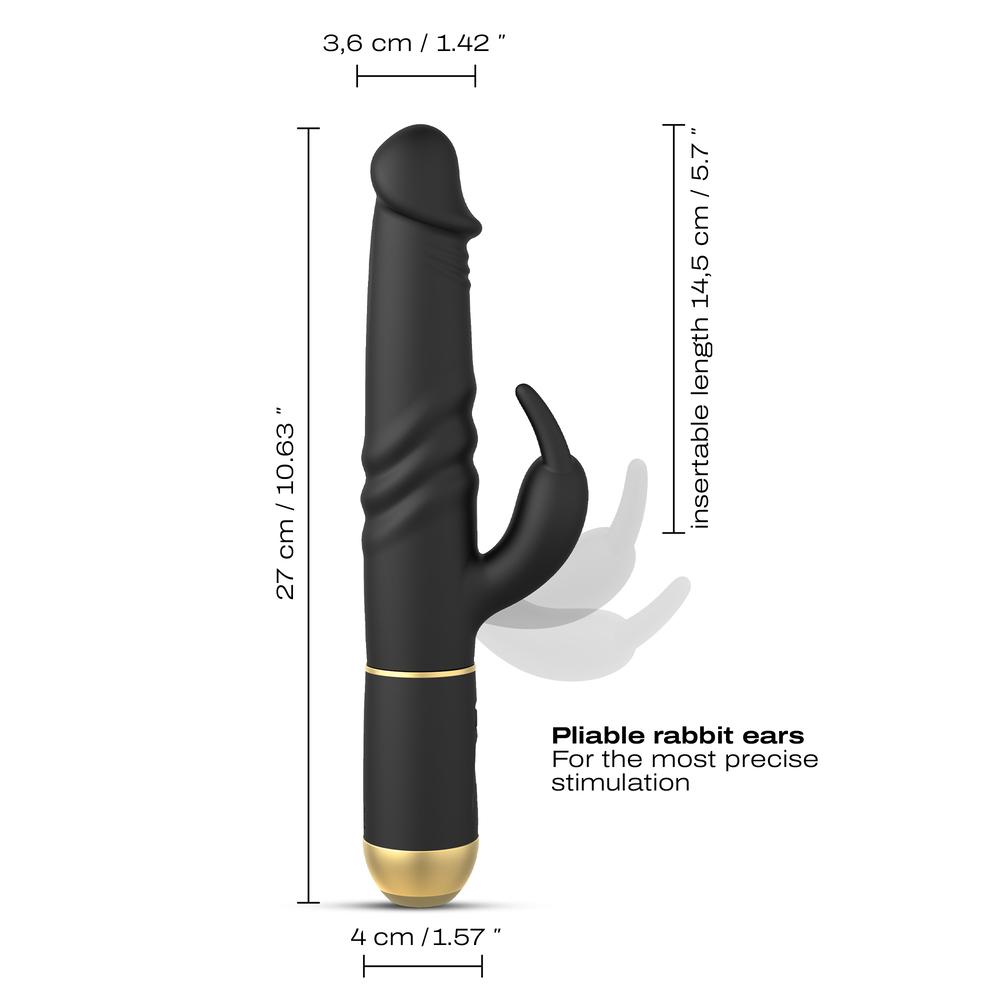 DORCEL Furious rabbit 2.0 vibrátor – černý