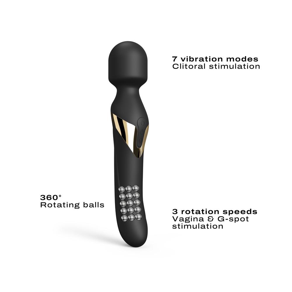 DORCEL Dual orgasms masážní hlavice 2v1 - černá (obrázek 4)