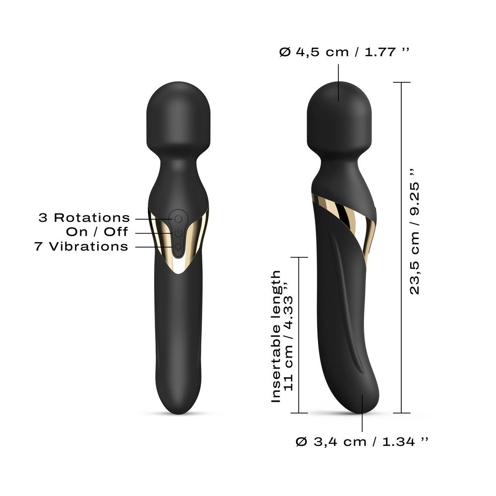 DORCEL Dual orgasms masážní hlavice 2v1 - černá (obrázek 5)