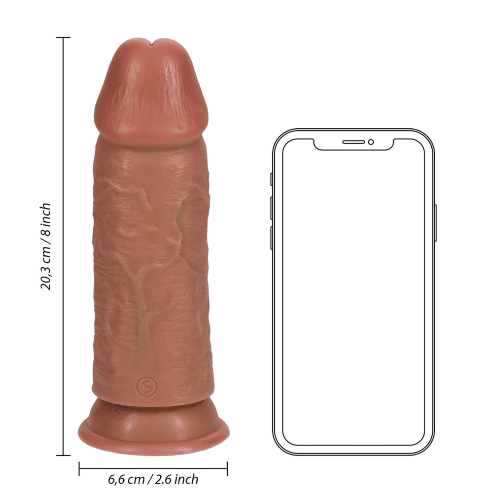 RealRock Extra Thick dildo 20,3 cm - tmavší tělová - Image 3