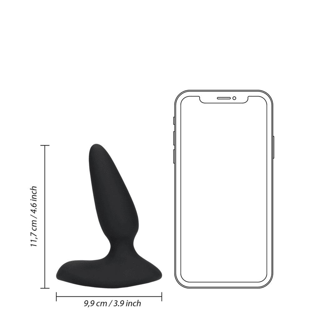 Loveline Smooth vibrační anální kolík s dálkovým ovladačem - černý - Image 4