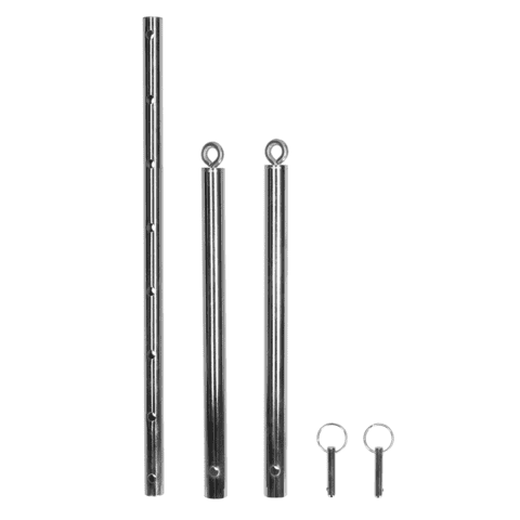 OUCH! rozpěrná tyč s očky 88,5 cm – stříbrná