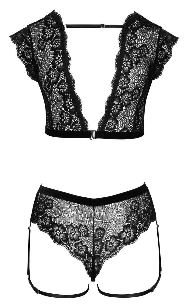 Cottelli Lingerie Krajkový set - černý: S - Obrázek 4
