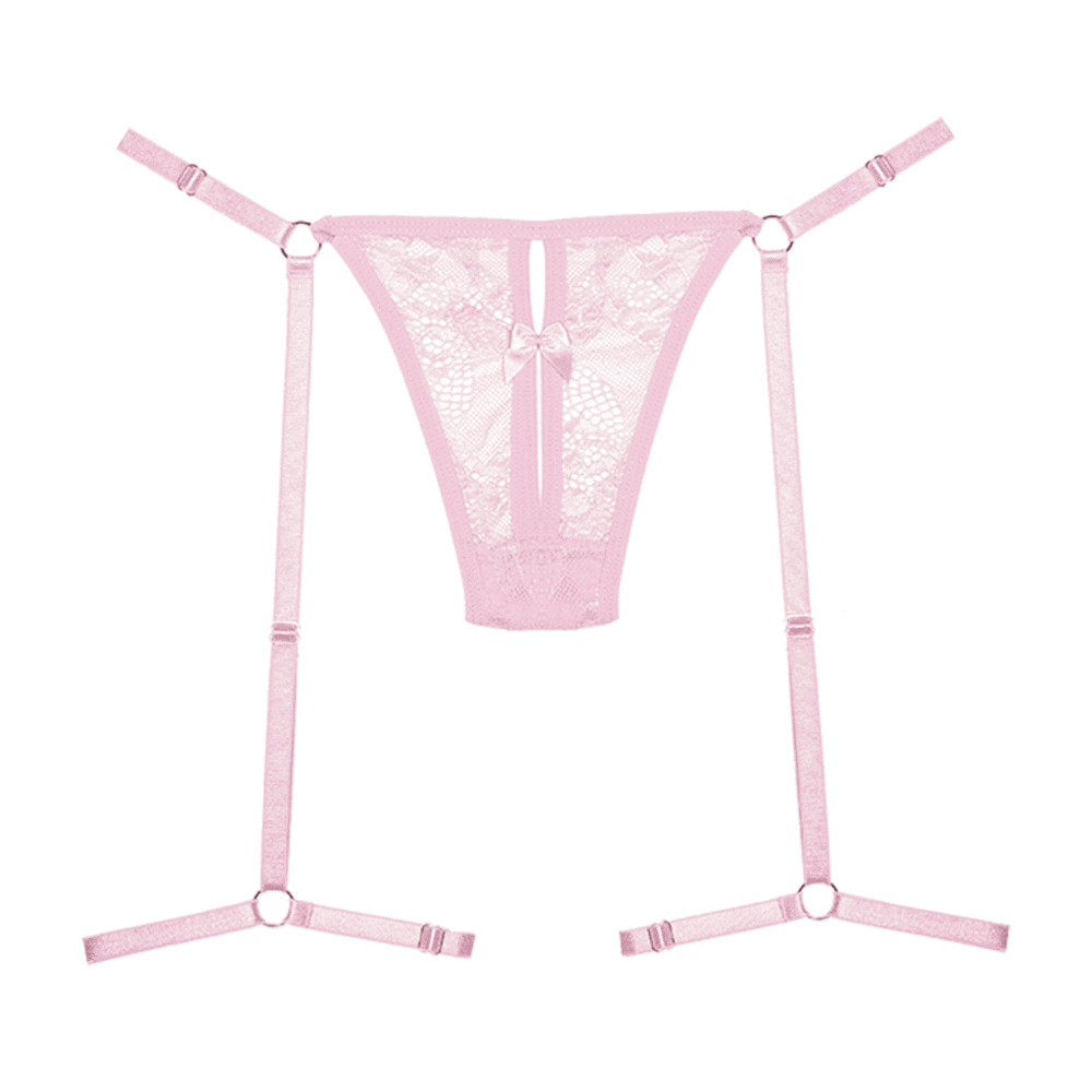 Allure - Say it with Garters tanga - růžová - Image 3
