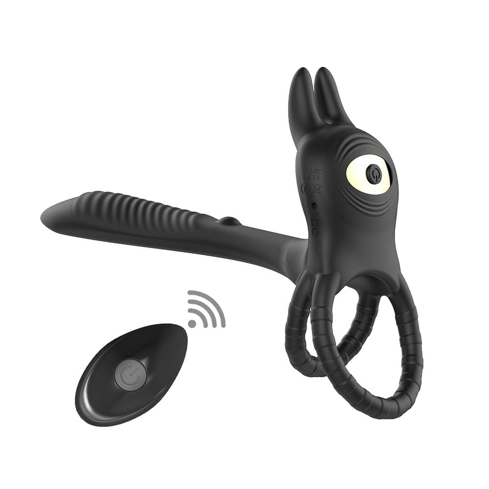 BASIC X Coby párový vibrátor rozšiřující penis černý