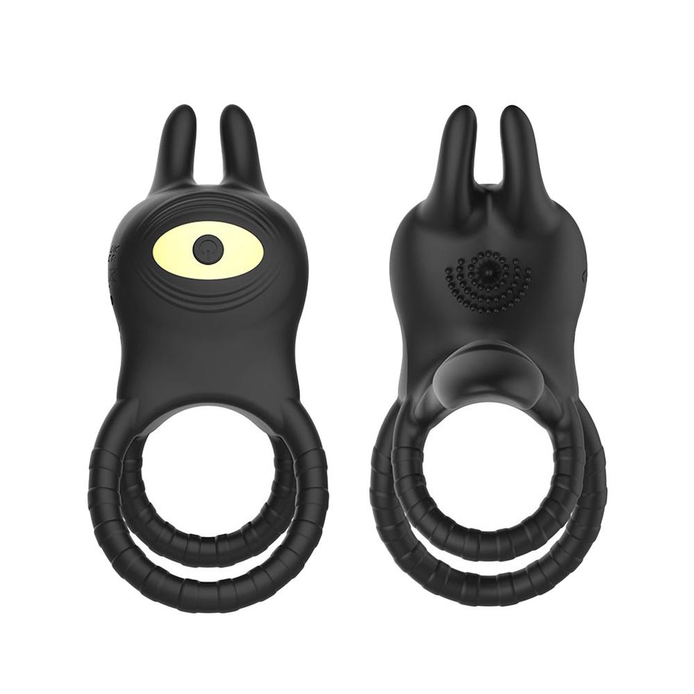 BASIC X Coby párový vibrátor rozšiřující penis černý