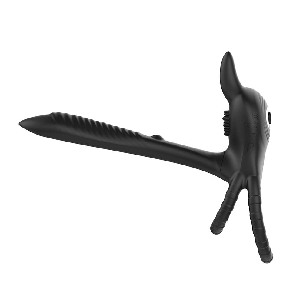 BASIC X Coby párový vibrátor rozšiřující penis černý