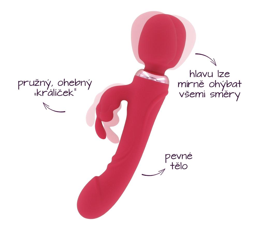 Basic X Peter oboustranný rabbit vibrátor - Obrázek 4