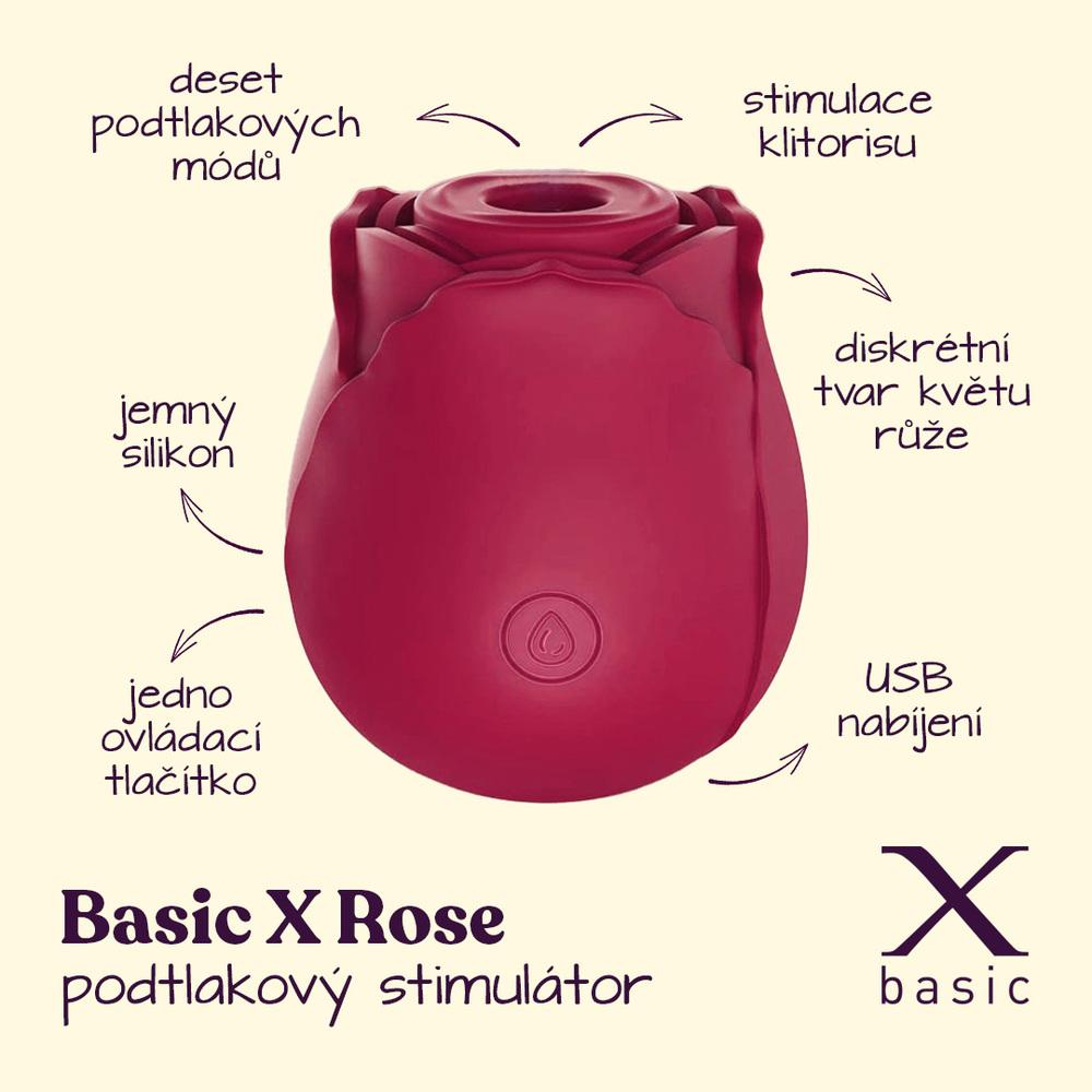 BASIC X Rose podtlakový stimulátor klitorisu - Obrázek 2