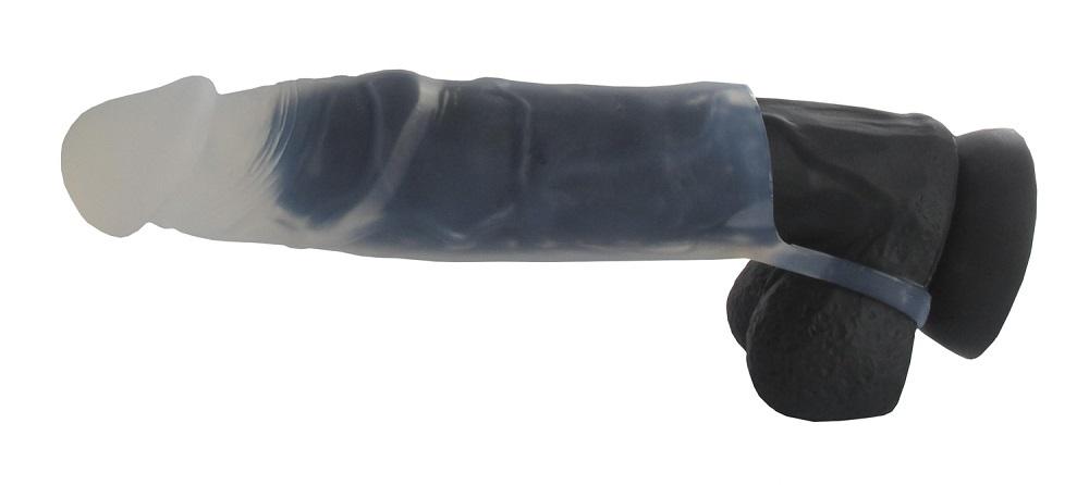 BASIC X Realistický zvětšující návlek na penis S – transparentní