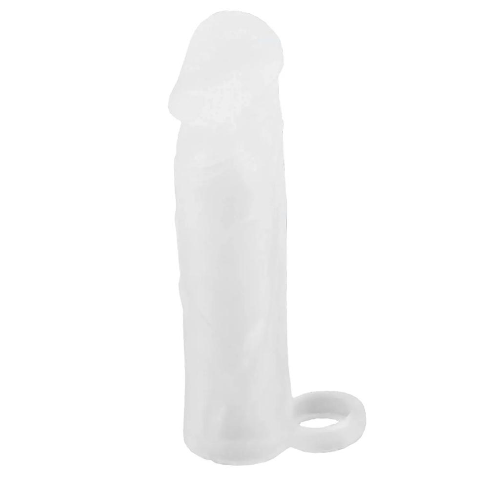 BASIC X Realistický zvětšující návlek na penis S - transparentní - Image 5
