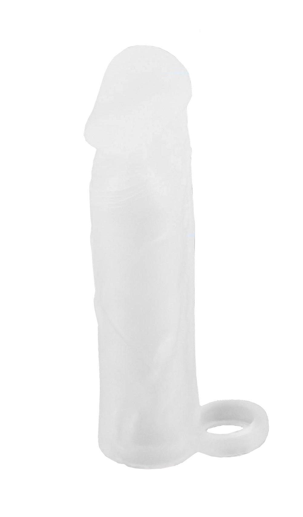 Realistický zvětšující návlek na penis M - transparentní