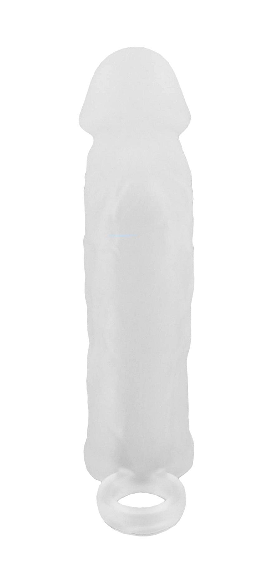 BASIC X Realistický zvětšující návlek na penis M - transparentní - Image 4