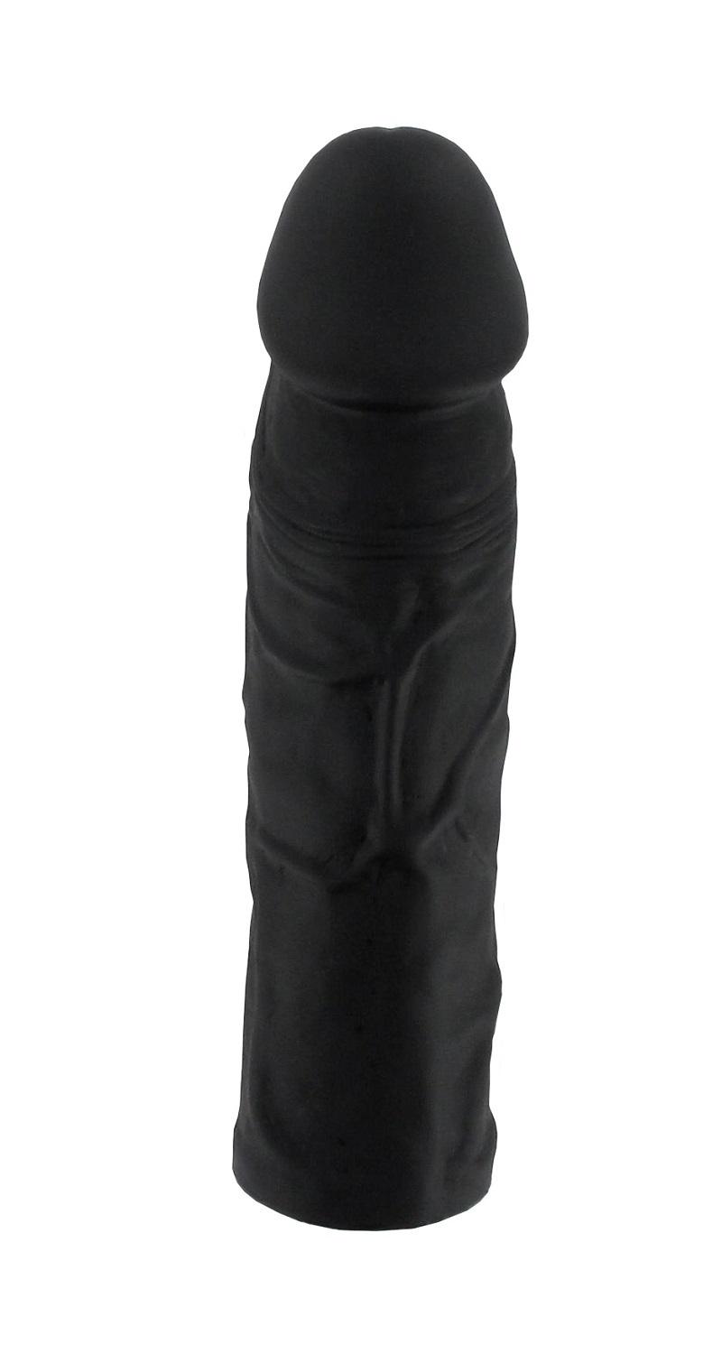 BASIC X Realistický zvětšující návlek na penis M - černý - Image 5