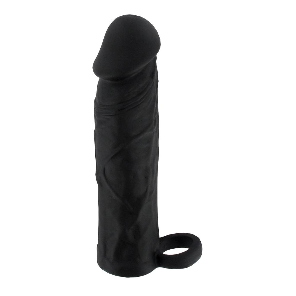 BASIC X Realistický zvětšující návlek na penis M - černý - Image 6