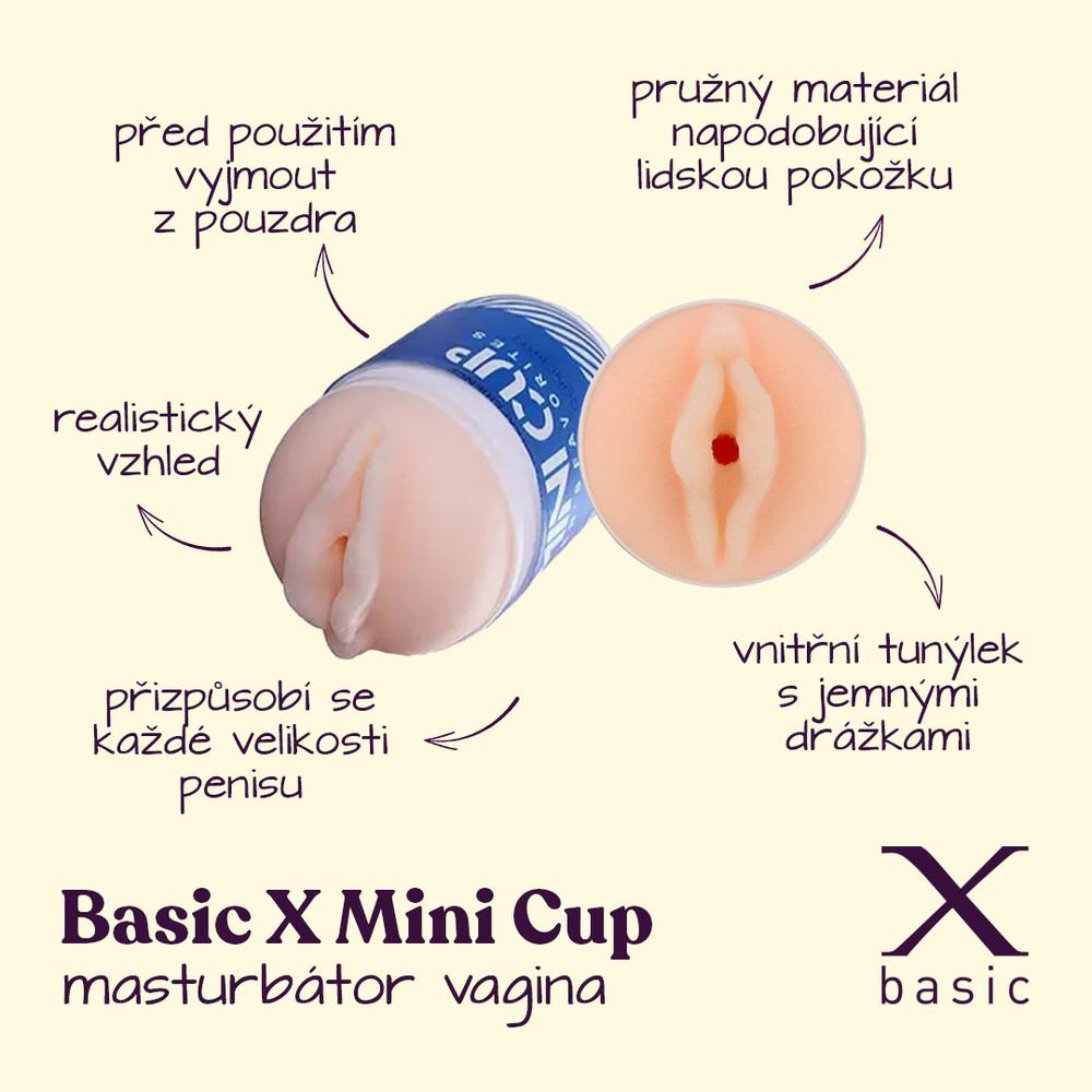 BASIC X Mini cup masturbátor vagina 1 ks - Image 2