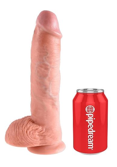 King Cock Realistické dildo s přísavkou 27 cm - tělové - Image 2