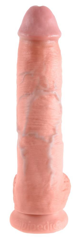 King Cock Realistické dildo s přísavkou 27 cm - tělové - Image 3