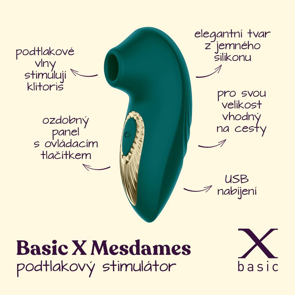 BASIC X Mesdames podtlakový stimulátor klitorisu zelený