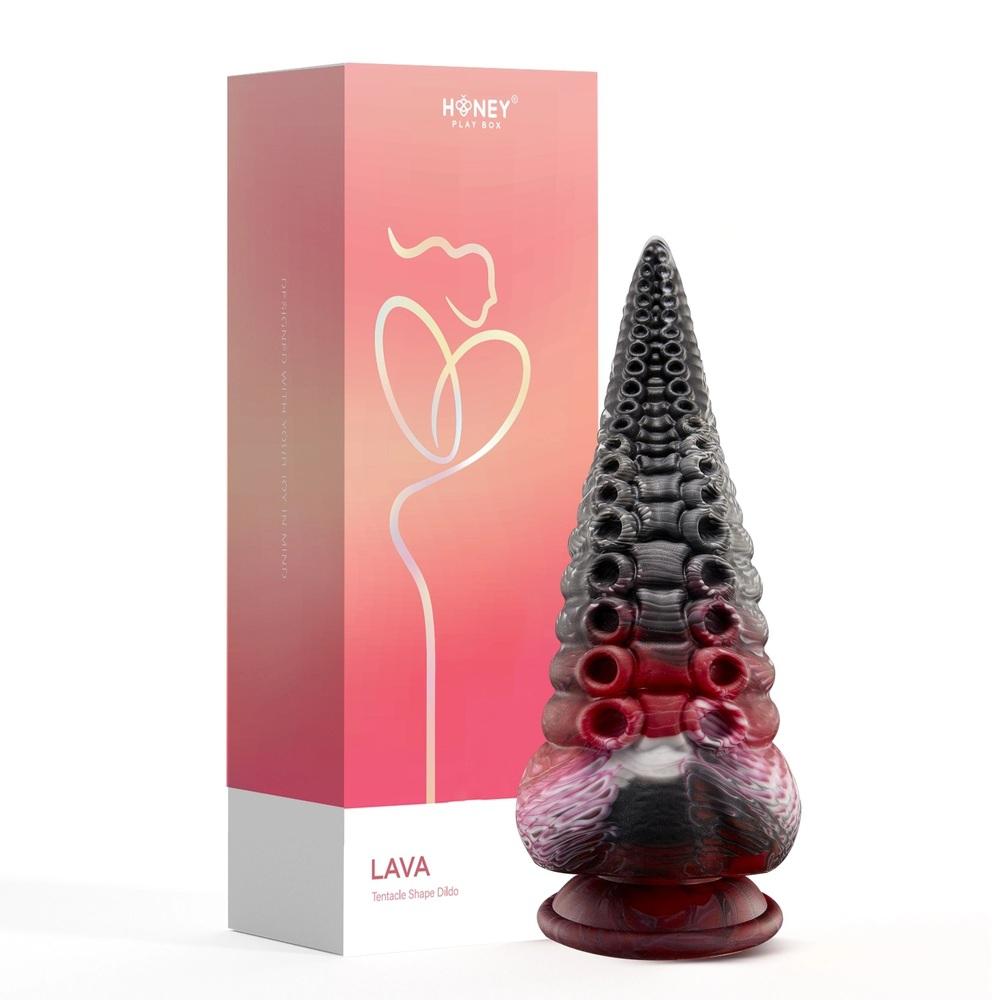 Lava Anální kolík/ dildo 22 cm - červené - Image 4