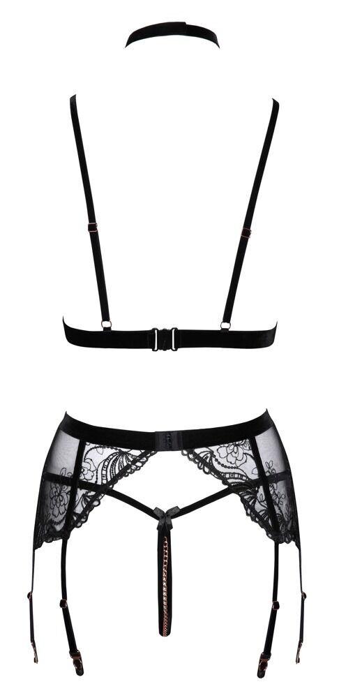 Abierta Fina Set 3dílná souprava – černá: S