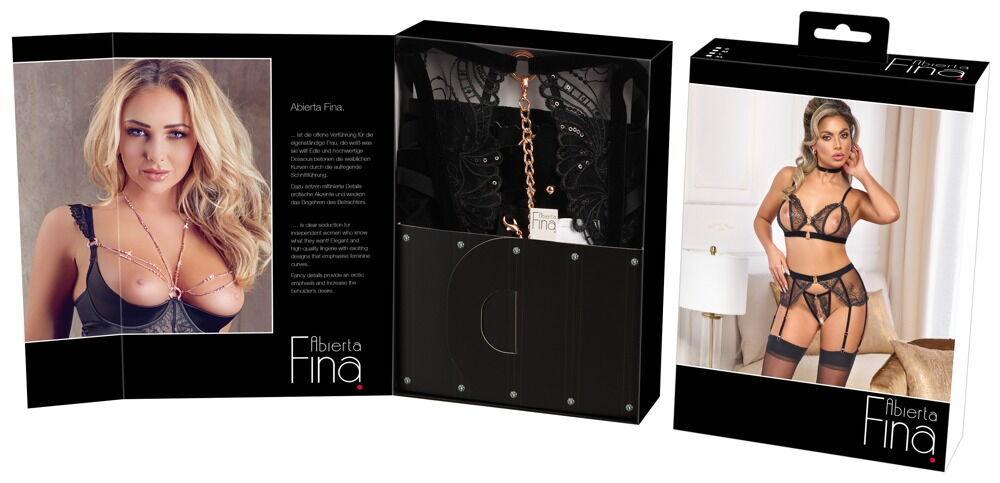 Abierta Fina Set 3dílná souprava – černá: S