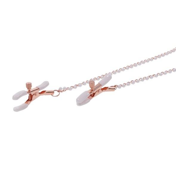 Sportsheets S&M Peaches´n creame obojek se svorkami na bradavky. - Obrázek 4