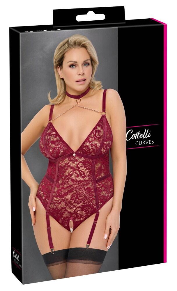 Cottelli Curves body - vínové: XL - Obrázek 6