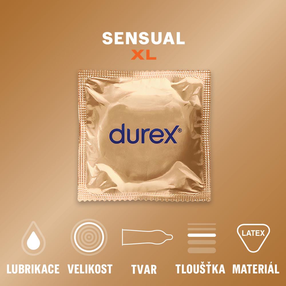 Durex kondomy Sensual XL 3 ks - Obrázek 2