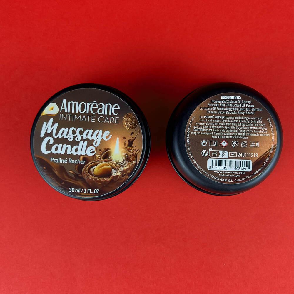 Amoréane masážní svíčka Praliné Rocher 30 ml - Image 2