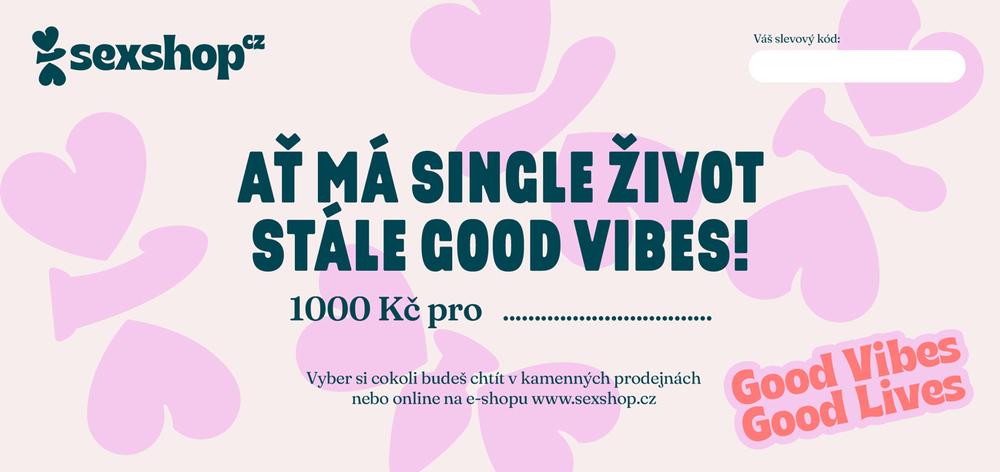 Dárkový poukaz pro singles v hodnotě 1000 Kč