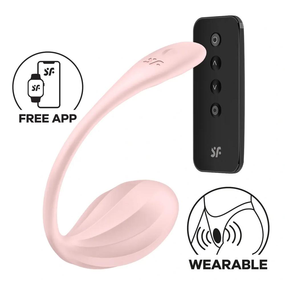 Satisfyer Ribbed Petal vibrační vajíčko - růžové