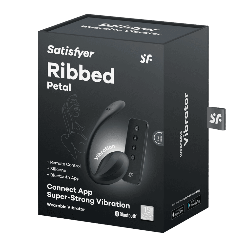 Satisfyer Ribbed Petal vibrační vajíčko - černé - Obrázek 6