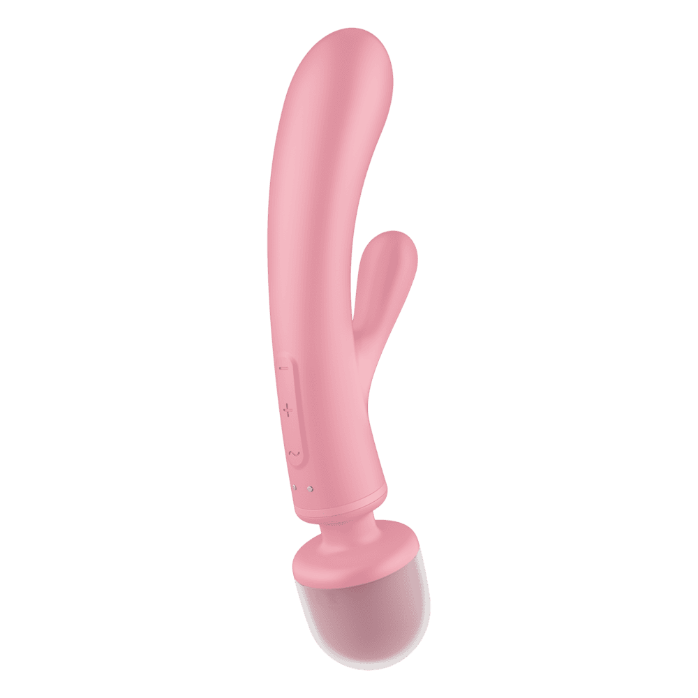 Satisfyer Triple Lover oboustranný vibrátor – růžový