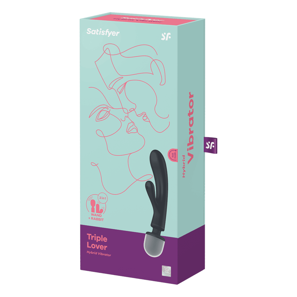 Satisfyer Triple Lover oboustranný vibrátor - šedý - Image 7