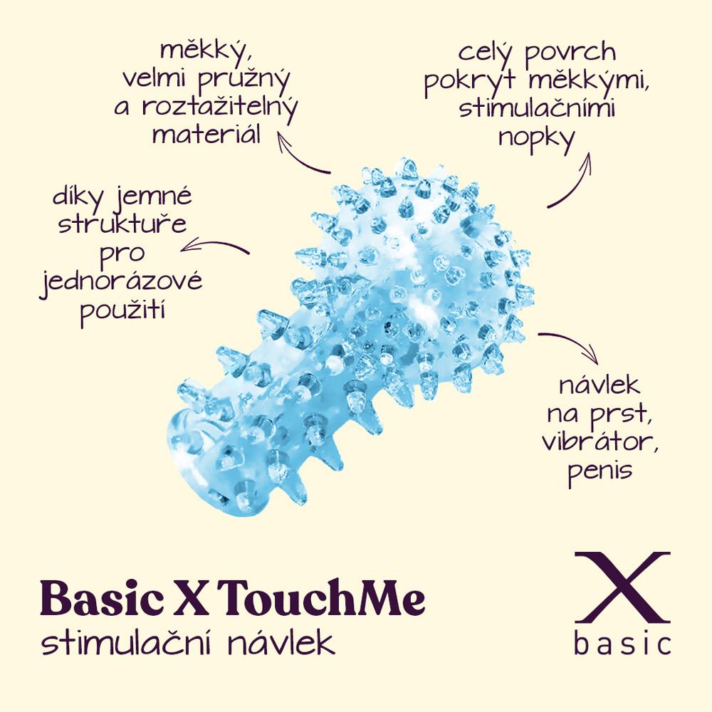 BASIC X TouchMe - stimulační návlek na prst a vibrátor modrý - Image 2