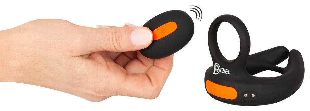 REBEL RC Stimulátor varlat s erekčním kroužkem