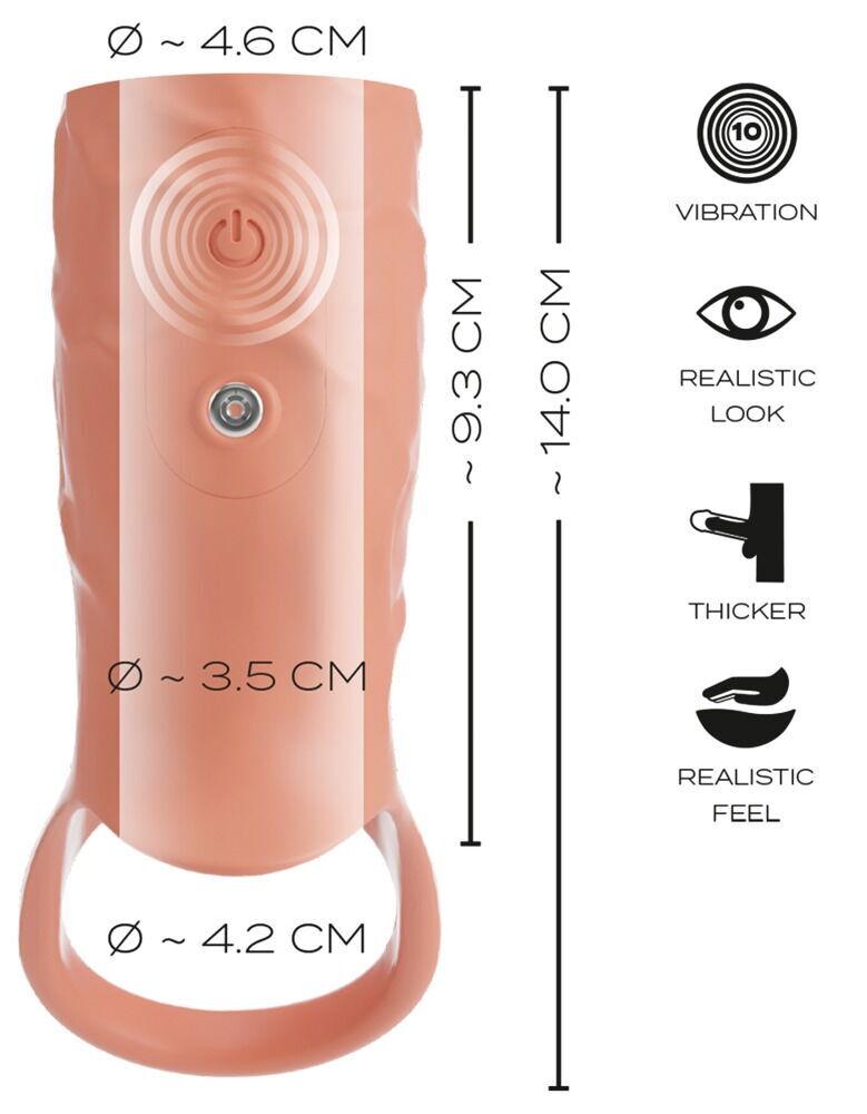 RealistiXXX RealSleeve vibrační návlek na penis otevřený - Image 4